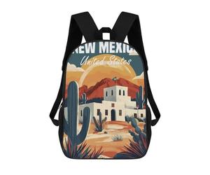 sinyumoney New Mexico Travel Mochila Escolar Para Niñas Y Niños, Mochilas De Gran Capacidad, Mochilas Ligeras Para Niños Y Estudiantes 17inch