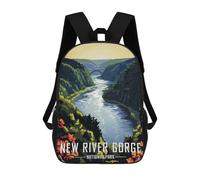 sinyumoney New River Gorge National Park Mochila Escolar De Negocios, Bolso Resistente Para Portátil Para Niñas, Niños Y Adolescentes 17inch