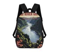 sinyumoney New River Gorge National Park Mochila, Mochila Escolar Impresa En 3D, Bolsa Para El Almuerzo Escolar, Mochila De Viaje, Mochila Para Amigos, Mochila Escolar Para Niñas Y Niños 17inch