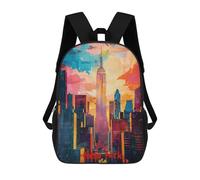 sinyumoney New York City Art Mochila Escolar Infantil De Moda Informal Mochilas Infantiles Impresas En 3D Mochila Grande Para Niño 17inch