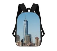 sinyumoney New York City Mochila Escolar Para Niños De 17 Pulgadas, Mochila Informal De Viaje Para Niños Y Niñas, Mochila De Gran Capacidad Para El Día A Día 17inch