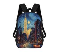 sinyumoney New York City Mochila, Mochila Escolar Impresa En 3D, Bolsa Para El Almuerzo Escolar, Mochila De Viaje, Mochila Para Amigos, Mochila Escolar Para Niñas Y Niños 17inch