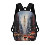 sinyumoney New York City Mochila, Mochila Infantil, Mochila Escolar Para Estudiantes, Mochila Para Libros, Mochila Escolar Impresa En 3D Para Niños Y Niñas 17inch