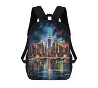 sinyumoney New York City Mochilas Infantiles Impresas En 3D, Mochilas De Moda Informales, Mochilas De Viaje Bonitas, Mochilas Informales Para Exteriores Para Niños Y Niñas 17inch