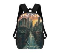 sinyumoney New York City Mochilas Para Niños Mochila Escolar Mochila Escolar Impresa En 3D Para Niños Estudiantes De Primaria Y Secundaria 17inch