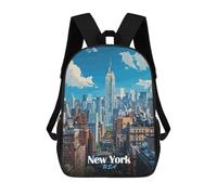 sinyumoney New York City Skyline Mochila Infantil Para Niñas, Mochila Escolar 3D, Mochila Para Niños Pequeños, Mochila Informal De Día, Mochila Escolar De Moda 17inch