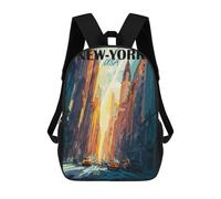sinyumoney New York City Street Illustration Mochila Escolar Impresa En 3D Mochilas Informales Para Niños Mochila Escolar Impresa En 3D Para Niños De Primaria Y Secundaria 17inch