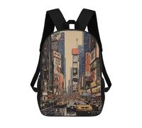 sinyumoney New York Japanese Style Mochila Escolar Impresa En 3D Mochilas Informales Para Niños Mochila Escolar Impresa En 3D Para Niños De Primaria Y Secundaria 17inch