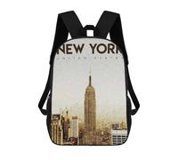 sinyumoney New York Vintage Poster Mochila Escolar Mochila Para Niños Impresa En 3D Mochilas Infantiles Para Niños Y Niñas Mochilas Escolares Mochilas De Viaje Para Niños 17inch