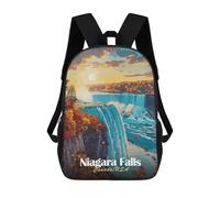 sinyumoney Niagara Falls Sunset Mochilas Impresas En 3D Para Niños, Mochila Escolar, Mochila Informal Para Exteriores, Mochila Informal De Moda Para Niños, Lindas Bolsas De Viaje 17inch