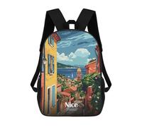 sinyumoney Nice, France Travel Mochila Escolar Impresa En 3D Para Niños Mochilas De Viaje De Alta Capacidad Bolsas Para Libros Mochila Escolar Para Niños Mochila 17inch