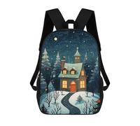 sinyumoney Night Christmas Vibes Mochila Escolar Impresa En 3D Para Niños, Mochila Escolar Informal De Moda Para Viajes Para Niños Y Estudiantes 17inch