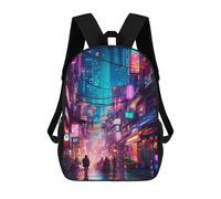 sinyumoney Night City Landscape 2 Mochila Escolar Resistente Al Agua, Mochila De Viaje, Bolsa Para Computadora Para Hombres, Mujeres Y Adolescentes 17inch