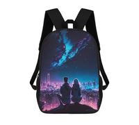 sinyumoney Night City Skyline Mochila Escolar Resistente Al Agua Para Computadora, Ideal Para Campus, Actividades Al Aire Libre, Viajes Y Deportes 17inch