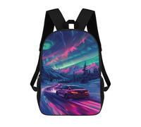 sinyumoney Night Drive Aurora Mochilas Escolares Mochila Escolar Ligera Mochila De Día Mochila Escolar Para La Universidad Para Niños/Niñas/Adolescentes 17inch