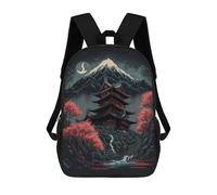 sinyumoney Night Falls on The Pagoda Mochila Escolar Infantil Impresa En 3D, Mochila Informal De Moda Para Niños, Mochila De Viaje De Alta Capacidad Para Libros Para Niños 17inch