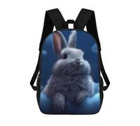 sinyumoney Night Sky Bunny Mochila Escolar Infantil Con Impresión 3D, Mochila Escolar Informal Para Niños De Primaria Y Secundaria 17inch