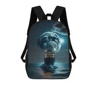 sinyumoney Night Voyage Under The Moon Mochila Escolar Infantil Impresa En 3D Para Niños, Mochila De Viaje De Alta Capacidad, Bolsas Para Libros, Mochila Escolar Infantil 17inch