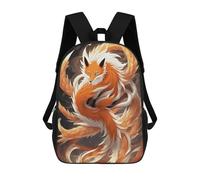 sinyumoney Nine-tailed Fox Animal Mochilas Escolares Para La Escuela Secundaria, Preparatoria, Universidad Y Viajes Para Niñas Y Adolescentes 17inch