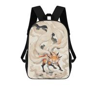 sinyumoney Nine-tailed Fox Animal Mochilas Infantiles Impresas En 3D De 17 Pulgadas. Mochila Escolar Informal Impresa En 3D Para Niños De Primaria Y Secundaria.