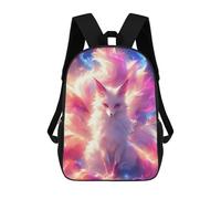 sinyumoney Nine-tailed Fox Fantasy Mochila Escolar Infantil Impresa En 3D 17inch Mochilas De Moda Para Niños De Primaria Y Secundaria
