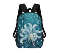 sinyumoney Nine-tailed Fox in Bamboo Forest Mochila Escolar Infantil Impresa En 3D Para Niños, Mochilas De Viaje De Alta Capacidad, Bolsas Para Libros, Mochila Escolar Infantil 17inch