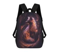 sinyumoney Nine Tailed Fox in Space Mochila Escolar, Mochila Infantil Para Niños Y Adolescentes, Regalos, Mochilas De Día Con Impresión 3D, Mochila Escolar, Mochila Para Libros 17inch