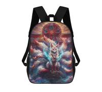 sinyumoney Nine-Tailed Fox Spirit Mochila Escolar Ligera E Informal Para El Día A Día, Ideal Para La Escuela, El Trabajo O Los Viajes 17inch
