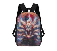 sinyumoney Nine-Tailed Fox Spirit Mochila Infantil, Mochila Escolar De Gran Capacidad Para Estudiantes, Mochila Para Libros, Mochila Para Niños, Niñas, Adultos Y Adolescentes 17inch