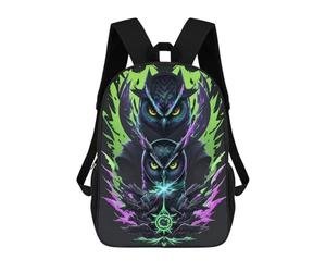 sinyumoney Ninja Owl And Apprentice Mochila Escolar Para Computadora Para La Escuela/trabajo/viajes Para Niñas, Adolescentes 17inch