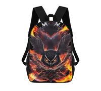 sinyumoney Ninja Owl in Flames Mochila Escolar Secundaria Informal Para Viajes - Perfecta Para Viajes, Trabajo Y Uso Diario 17inch