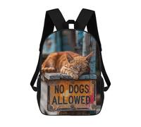 sinyumoney No Dogs Allowed Sign Mochila Escolar Infantil Estampada Para Adultos Y Niños, Mochila De Viaje Para El Día A Día 17inch
