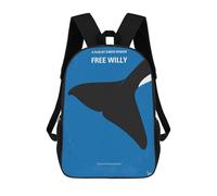sinyumoney No1359 My Free Willy Mochila Escolar Infantil Impresa En 3D Mochila De Viaje De Alta Capacidad Bolsas Para Libros Mochila Infantil 17inch