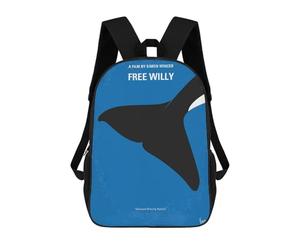 sinyumoney No1359 My Free Willy Mochila Escolar Infantil Impresa En 3D Mochila De Viaje De Alta Capacidad Bolsas Para Libros Mochila Infantil 17inch