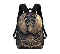 sinyumoney Noble Golden Phoenix Mochila Escolar Impresa En 3D 17inch Mochilas De Moda Para Niños, Mochilas Escolares Para Niños De Primaria Y Secundaria