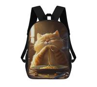 sinyumoney Noodle Cute Cartoon Cat Mochila Escolar Infantil Impresa En 3D Para Niños, Mochilas De Viaje, Bolsas Para Libros Para Niños Estudiantes De Primaria 17inch