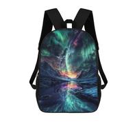 sinyumoney Nordic Aurora Borealis Mochila Escolar Impresa En 3D 17inch Mochilas De Moda Para Niños, Mochilas Escolares Para Niños De Primaria Y Secundaria