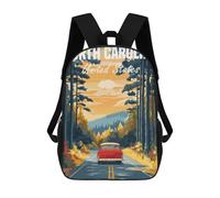 sinyumoney North Carolina Road Trip Mochila Escolar Infantil De Moda Informal Mochilas Infantiles Impresas En 3D Mochila Grande Para Niño 17inch