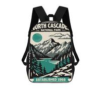sinyumoney North Cascades National Park Poster Mochila Escolar, Mochila Para Portátil, Mochila Para Niños/niñas/adolescentes 17inch