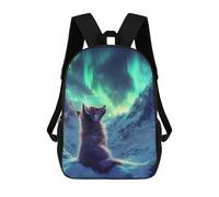 sinyumoney Northern Lights Dog Aurora Mochila De Peluche Con Dibujos Animados, Mochila 3D Para Niños, Bolsa Escolar, Idea De Regalo De Cumpleaños Para Niños Y Niñas 17inch