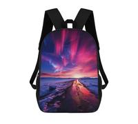 sinyumoney Northern Lights Mochila Escolar Infantil Con Impresión 3D, Mochila Escolar Informal Para Niños De Primaria Y Secundaria 17inch