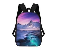 sinyumoney Northern Lights Mountains Mochilas Para Niños Y Estudiantes, Mochilas Escolares Impresas En 3D, Mochilas Para Estudiantes De Primaria Y Secundaria, Mochilas Para Niños Y Niñas 17inch