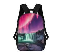 sinyumoney Northern Lights Waterfall Mochila Escolar Para Niños, Mochila Escolar De Gran Capacidad Para Niños, Mochila Escolar 3D, Regalos Para Niños 17inch