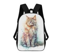 sinyumoney Norwegian Forest Cat Art Mochila Escolar, De Trabajo, Para Portátil, Mochila - Perfecta Para Viajes, Trabajo Y Uso Diario 17inch