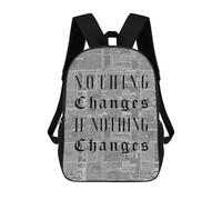 sinyumoney Nothing Changes Mochila Escolar Grande Resistente Al Agua Para Portátil Para La Escuela/trabajo/viajes 17inch