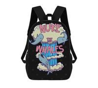 sinyumoney Nuke The Whales Mochila Escolar Infantil De Moda Informal Mochilas Infantiles Impresas En 3D Mochila Grande Para Niño 17inch
