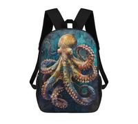sinyumoney Ocean Life Colorful Octopus Art Print Mochila Infantil De 17 Pulgadas, Mochila Escolar Con Estampado 3D De Dibujos Animados Para Niños Y Adolescentes.
