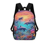 sinyumoney Ocean Life Coral Reef-1 Mochila Escolar Ligera E Informal Para Adolescentes, Niños, Mujeres Y Hombres 17inch
