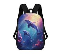 sinyumoney Ocean Life Dolphins Swimming-1 Mochila Escolar Resistente Al Agua, Mochila De Viaje, Bolsa Para Computadora - Perfecta Para Viajes, Trabajo Y Uso Diario 17inch