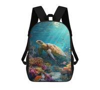 sinyumoney Ocean Life Underwater Scene Mochila Escolar Para Secundaria, Mochila Informal Para Niñas Y Adolescentes 17inch